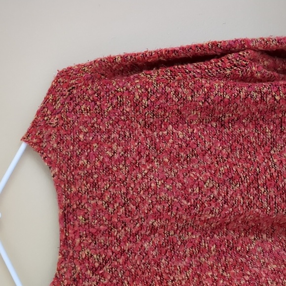 Large Michael Simon New York Multicolor Bright Colorful Sweater Orange Red - Picture 13 of 16